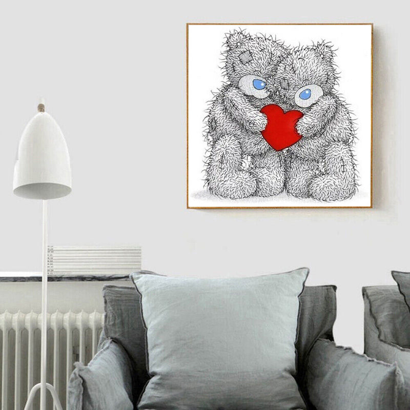 Bear Couple Full Drill Diamond Painting Home Decor DIY Mosaic Kit Picture Newly