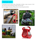 6pcs Carabiner Clips Outdoor Camping Aluminum Alloy Quick Mountaineering Buck