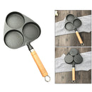 3 Löcher Ei Bratpfanne Form Pfannkuchen Omelett Kochtopf Friteuse Kocher