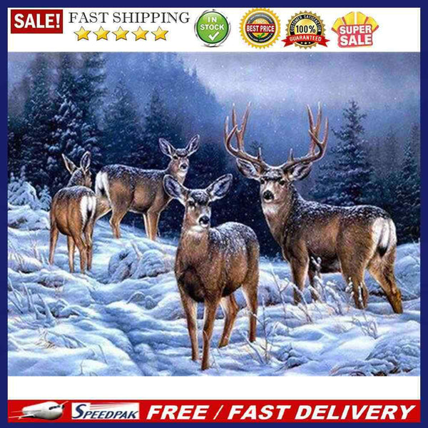 DIY Acrylic Oil Painting Canvas Deer Handpainted Acrylic Painting By Numbers