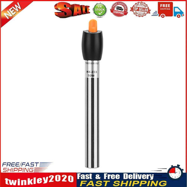 Submersible Fish Tank Water Heat Stainless Steel Auto Heating Rods (50W) Newly