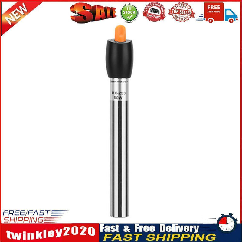 Submersible Fish Tank Water Heat Stainless Steel Auto Heating Rods (50W) Newly