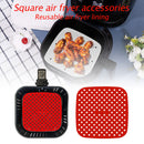 Air Fryer Liner Pad Silicone Baking Anti Slip Steamers Mats (Red 8.5in) Newly