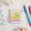 Korean Cute Cartoon Coin Purse Women Mini PU Card Holder Clutch (White)