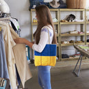 Bag Ukrainian Flag Tote Capacity Shoulder Handbags Ukraine Flag Storage Bag