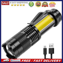 Mini Rechargeable LED Flashlight XPE+COB Waterproof Light for Adventure Cam