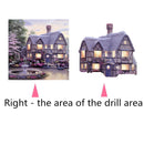 Newzeroin DIY 5D Diamond Painter Set, Complete Drill Lighting, Warm House, Kre