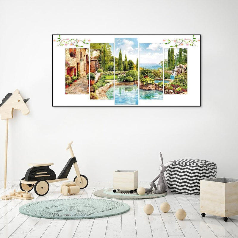 5pcs 5D DIY Full Drill Diamond Painting Manor Embroidery Cross Stitch Kits Decor