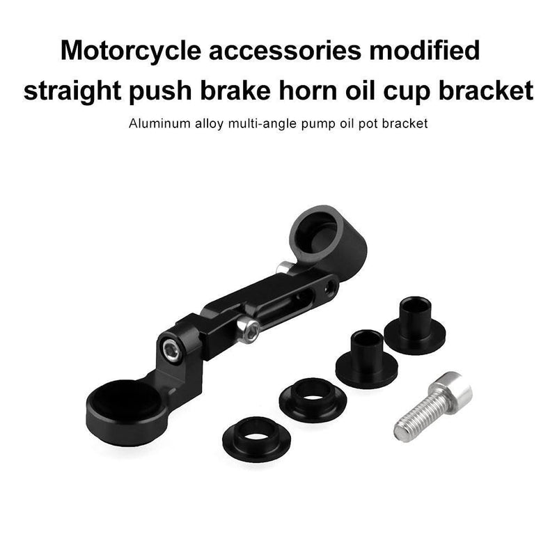 CNC Bracket for Motorcycle Brake Clutch Master Cylinder Fluid Tank (Black) Newly