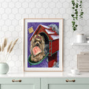 Full Drill Mosaic Craft Picture DIY Snow Dog Rhinestone Diamond Painting Poster