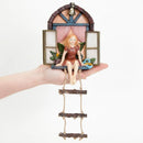 Garden Decor Yard Art Window Door Sculpture Fairy House Hanging Tree Statue