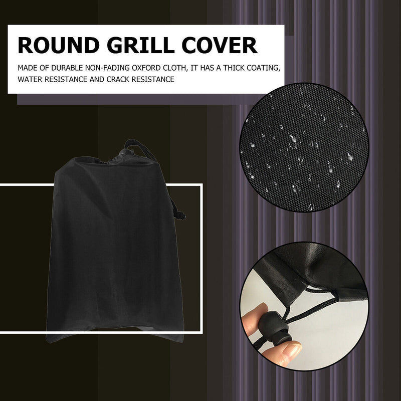 Round BBQ Grill Cover, Waterproof Barbecue Oven Protector (86 X 36cm) Newly