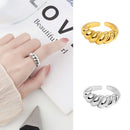 Trendy Creative French Croissant Party Gift Ring Opening Adjustable Twill