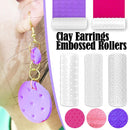 3pcs/set Polymer Clay Earrings Pattern Rollers Reusable for Jewelry Making-/