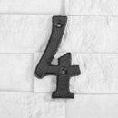 Metal Digital House Sign Cast Iron Numbers Doorplate DIY Cafe Shop Wall Decor