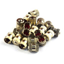 20pcs Copper Car Tire Valve Stem Caps Tyre Valve Dustproof Caps for Automobile
