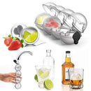 Moulds Whiskey Cocktail 4 Cavity 2.2inch Ice Hockey 4 Ball Maker Ice Cube Maker
