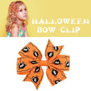 Halloween Day Bow Knot - Babies Girl Ribbon Hair Pins Boutique Clips Accessory