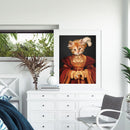 Dame Cat Oil Paint By Numbers Kit DIY Frameless Drawing for Adults Home Decor