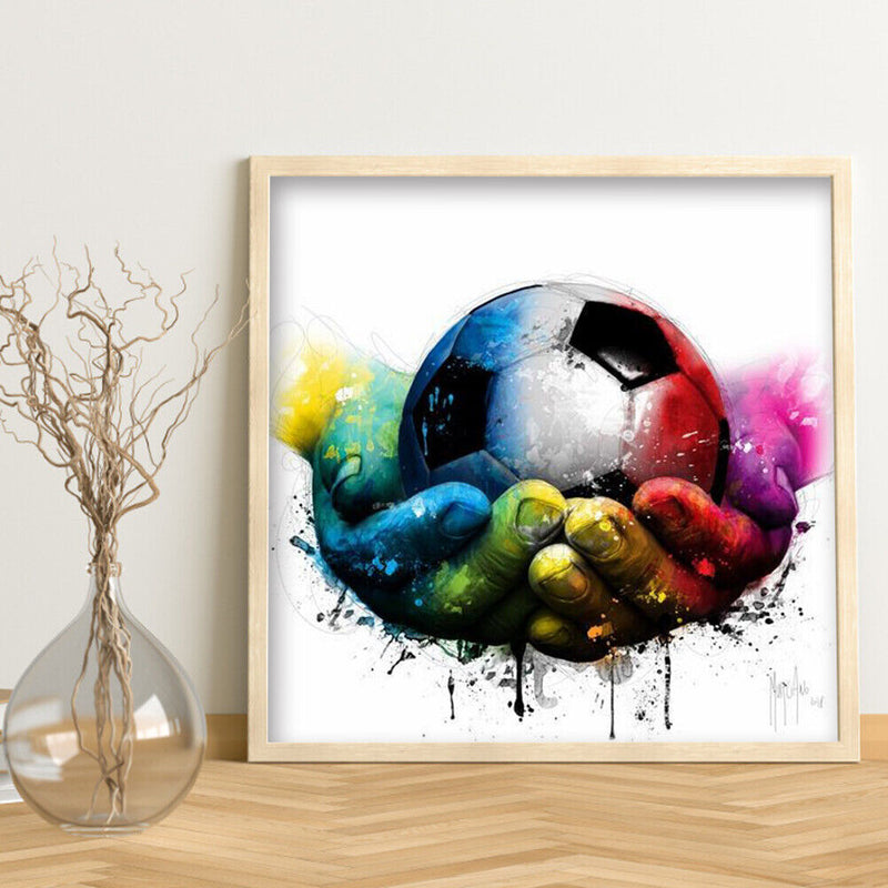 Diamond Painting Hand Hold Football Full Round Drill Picture of Rhinestone Kit