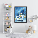 Oil Paint by Numbers Hat Snowman Canvas Artwork Living Room Picture Decoration