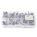 80Pcs Fishing Rod Guide Guides Tip Set Repair Kit with Fish Box Newly
