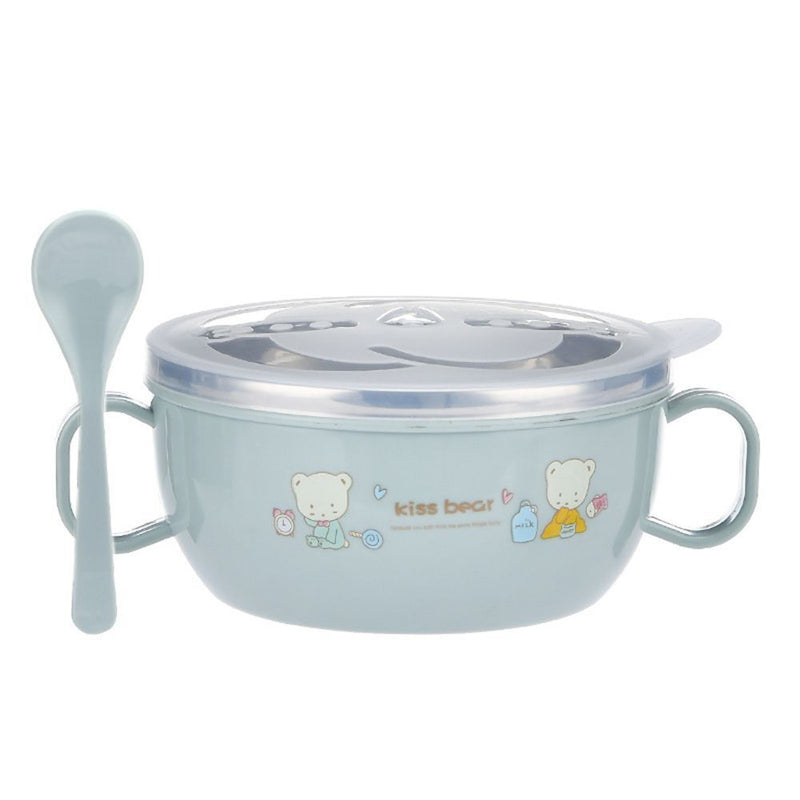 Dinnerware Baby Feeding Bowl With handle Bowl Spoon Set Stainless steel