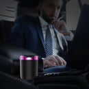 LED Light Car Ashtray Universal Cigarette Cylinder Holder with Lid (Purple)