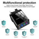 4 Ports Portable USB Charging Mobile Phone Chargers Wall Adapter (Black) Newly