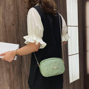Lace Flower Decor Shoulder Handbags Women Small Chain PU Leather Crossbody Bags