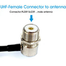PL259 Antenna Connector Coaxiale Extend Cord Kabel SO239 16Ft Voor Autoradio