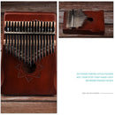 17 Keys Kalimba Musical Instrument Mahogany Thumb Piano Mbira (Coffee)