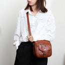 Women Daily Rivets Multi Pockets Shoulder Tote Street Shopping PU Messenger Bags