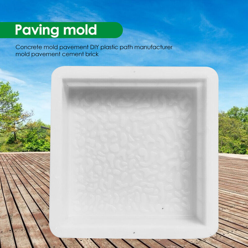Reusable Garden Road Mold DIY Manually Paving Concrete Cement Brick Mould Newly