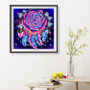 5D DIY Diamond Painting Neon Feather Full Round Drill Mosaic Decor (A1145) Newly