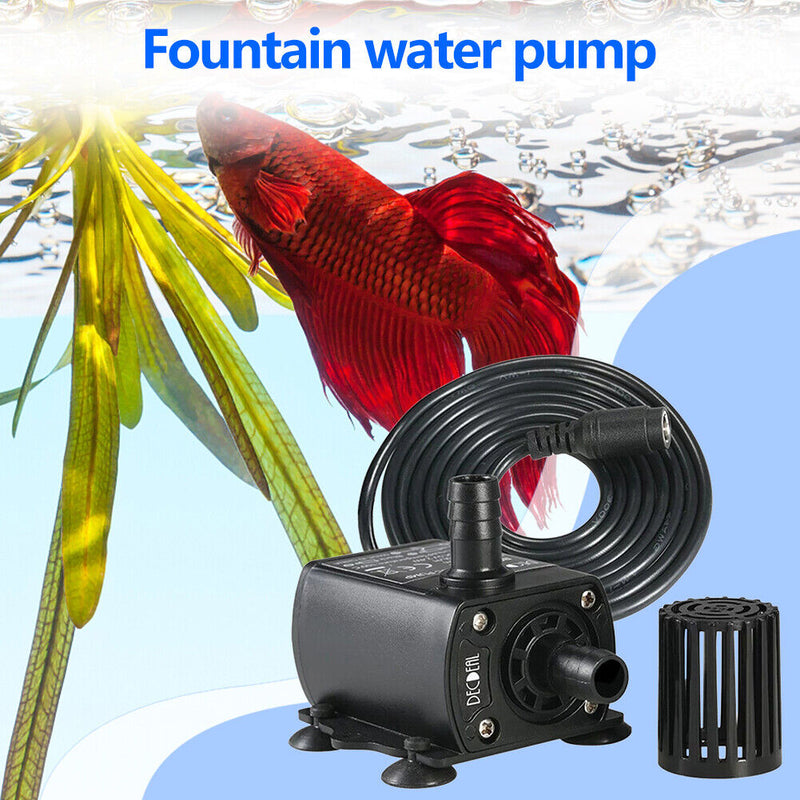 Pool Submersible Water Pump 400L/h Flow Rate Fountain Aquarium Brushless Pump