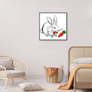 Partial Embroidery Turnip Rabbit 2-Beach 14CT Printed Cross Stitch Cotton Kit