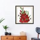12 Months Flower DIY Cross Stitch 11CT Printed Embroidery (H430 August)
