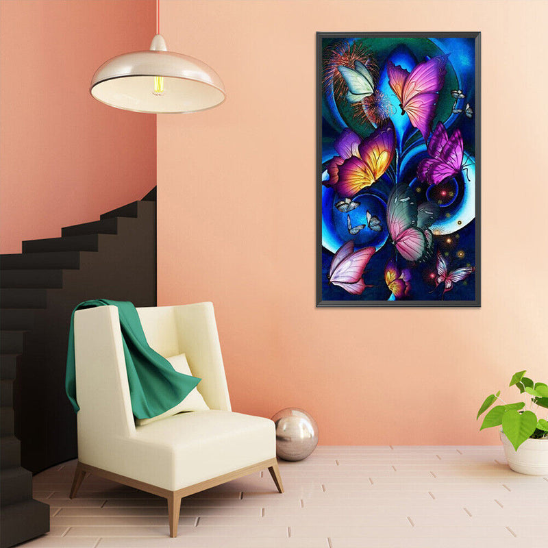 5D Diamond Painting Butterfly Full Round Drill Rhinestone DIY Home Decorati