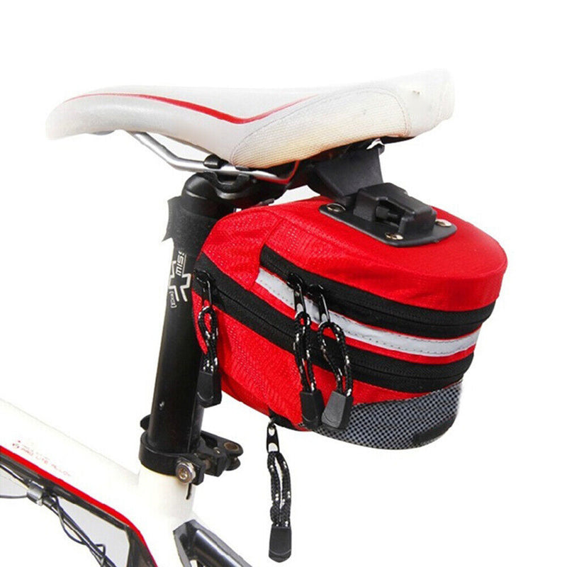 Bicycle Bag Outdoor Bike Storage Pouch Waterproof Saddle Accessories (Red) Newly