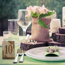1-10 Rustic Wooden Wedding Table Numbers Decors Country Wedding Table Decor`