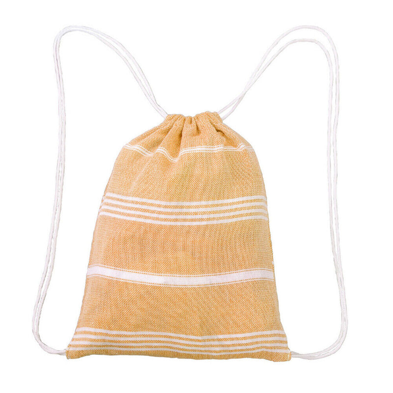 Quick-drying Turkish Tassel Beach Towel + Outdoor Swimming Drawstring Backpac