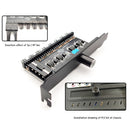 8 Channels Cooling Fan HUB 3Pin/4Pin Radiator Speed Controller for CPU PC Case