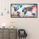5D Diamond Painting Full Square Drill World Map Picture Rhinestone