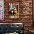 Playing Guitar Retro Metal Plate Tin Sign Plaque Poster for Bar Club Cafe