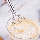 13" Smooth Flour Eggs Mixing Rod Coil Mixer Blender Danish Dough Whisk
