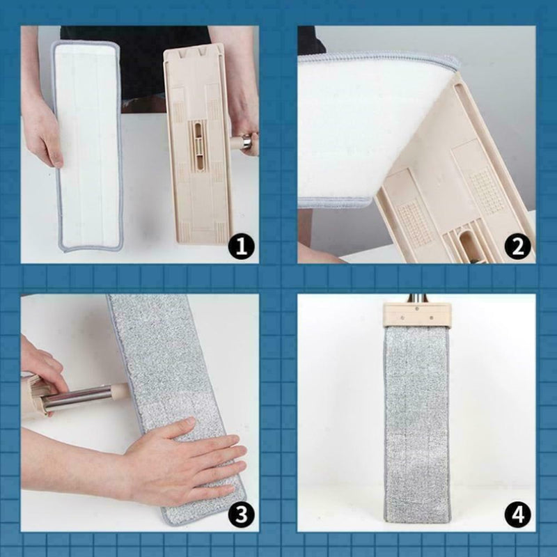 Flat Mop Replace Cloth Microfiber Fabric Reusable Hand-washing M0T6 Mop V3J9