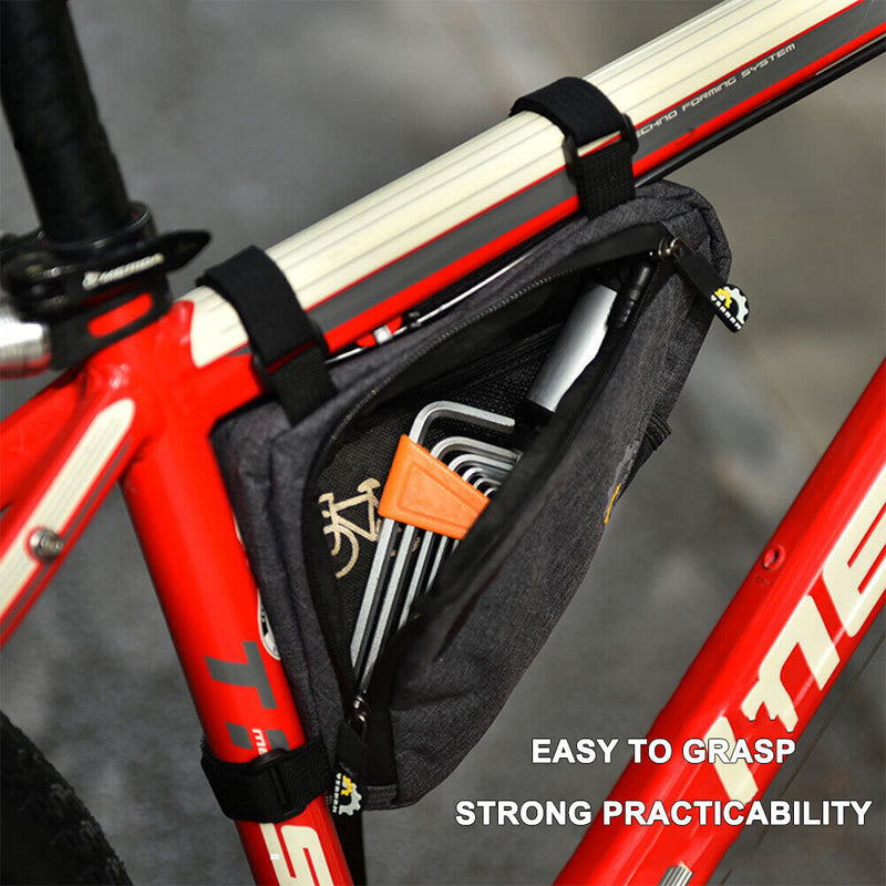 Large Capacity Bicycle Triangle Bag Mountain Bike Cycling Front Tube Pouch Newly