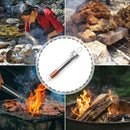 Outdoor Cooking Blow Fire Tube Telescopic Portable Camping Hiking BBQ Fire Pipe