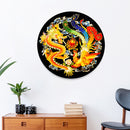 60x60cm 11CT Cross Stitch Kit DIY Stamped Dragon and Phoenix Needlework (B)